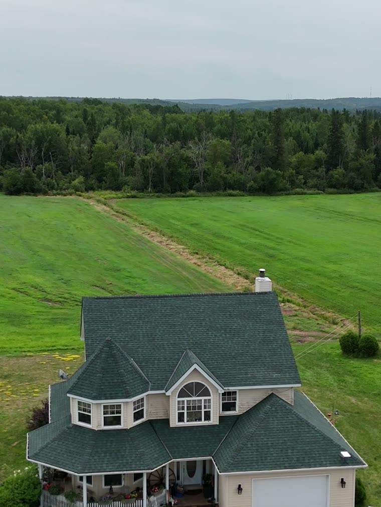 Finished house from the drone pulling back